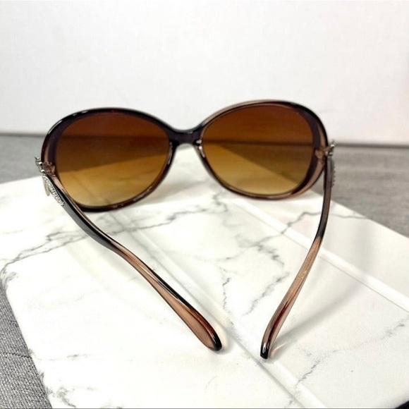 Brown Oversized Sunglasses Gradient Lenses Polarized New w Case